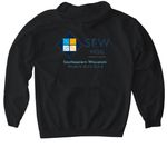 SEW MQG Merch, a Black Gildan Softstyle Pullover Hoodie (back-view)