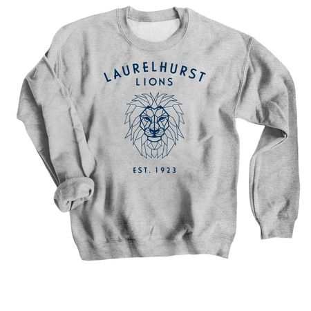 Laurelhurst Lions Est. 1923, a Sport Grey Crewneck Sweatshirt