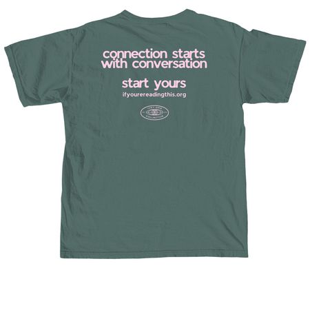 Mental Health Awareness Month - Blush, a Blue Spruce Comfort Colors Unisex Tee (back-view)
