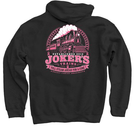 Joker's Breast Cancer 2026, a Black Pullover Hoodie