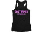 Brand, a Black Women's Racerback (back-view)