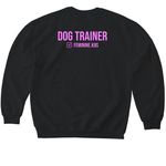 Brand, a Black Softstyle Crewneck Sweatshirt (back-view)