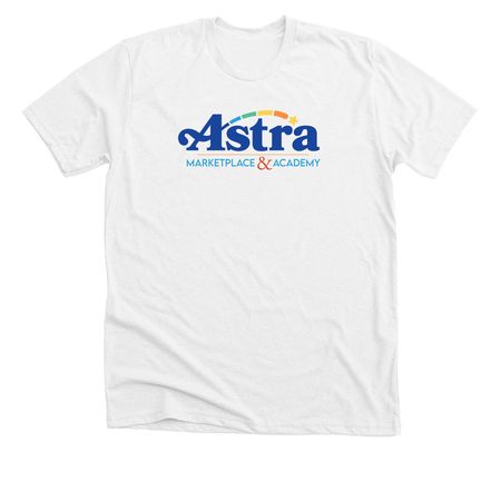 Marketplace & Academy White T-Shirt, a Solid White Blend Premium Unisex Tee
