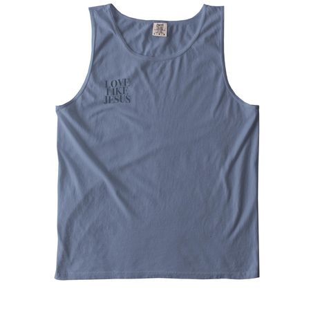 Love Like Jesus, a Blue Jean Comfort Colors Tank Top