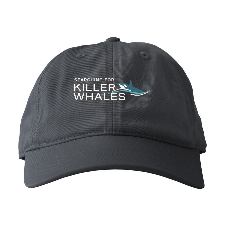 Searching For Killer Whales Hat, a Charcoal Printed Eco Baseball Cap