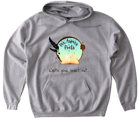 Per Aspera Poets, a Sport Grey Gildan Softstyle Pullover Hoodie