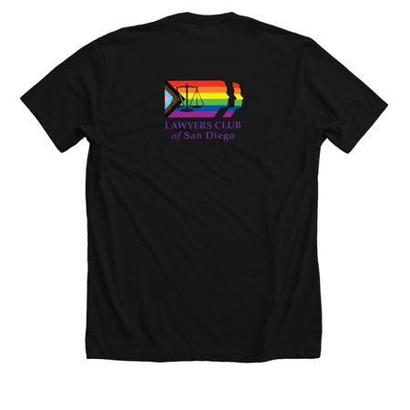 Pride 2026, a Solid Black Blend Premium Unisex Tee (back-view)