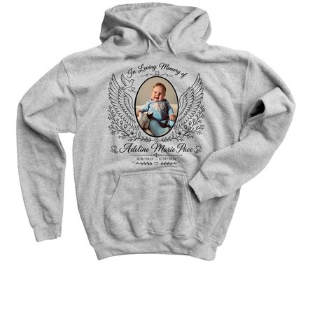 In Memory Of Adeline, a Sport Grey Youth Pullover Hoodie