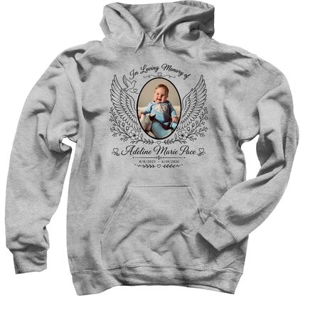 In Memory Of Adeline, a Sport Grey Pullover Hoodie