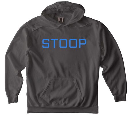 Stoop Logo blue, a Pepper Comfort Colors Pullover Hoodie
