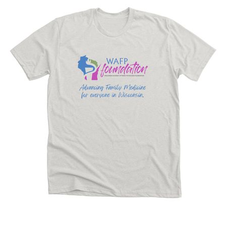 WAFP-F Mission & Vision Gear, a Heather Cement Premium Unisex Tee