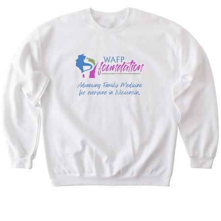 WAFP-F Mission & Vision Gear, a White Softstyle Crewneck Sweatshirt