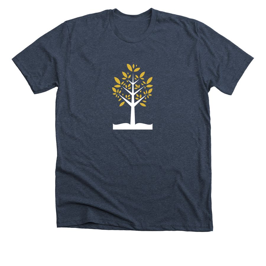 ALTUS Tree Tee, a Heather Midnight Navy Premium Unisex Tee