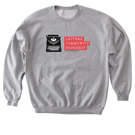 Letters Typewriter Logo Tee, a Sport Grey Softstyle Crewneck Sweatshirt