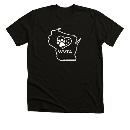 T-shirts - white logo, a Solid Black Blend Premium Unisex Tee