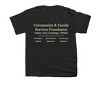 Fostering Hope - Dark, a Black Youth Unisex Tee (back-view)