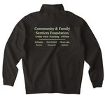 Fostering Hope - Dark, a Black Midweight Quarter Zip Pullover (back-view)