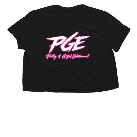 PRETTY N GIFTED, a Black Women?s Flowy Cropped Tee
