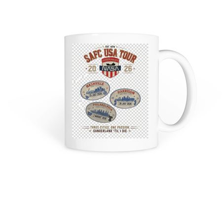 2026 SAFC Tour of the USA, a White Coffee Mug