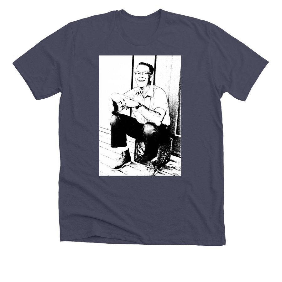 Alden, a Heather Midnight Navy Premium Unisex Tee