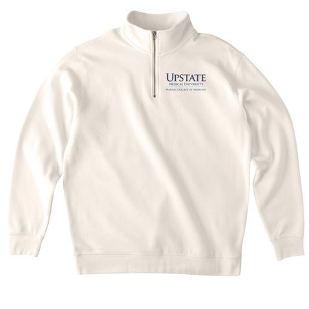 Go to Apparel Blue Logo no back!, a Bone Midweight Quarter Zip Pullover