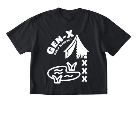 Gen-X Cabin Weekend XXX Shirts&nbsp;, a Black Comfort Colors Boxy Tee