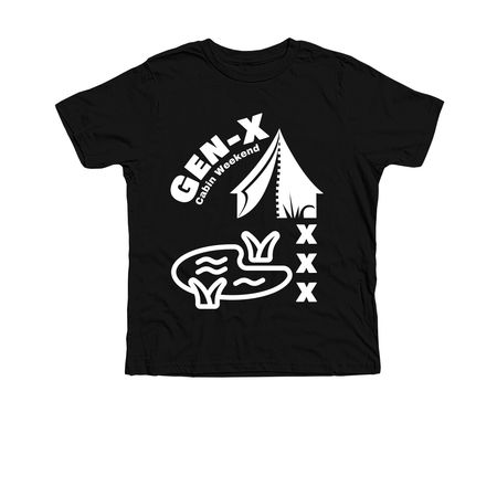 Gen-X Cabin Weekend XXX Shirts&nbsp;, a Solid Black Blend Premium Youth Tee