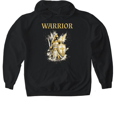 WARRIOR, a Black Gildan Softstyle Pullover Hoodie