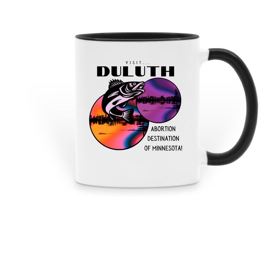 Visit Duluth Mug, a Black Two-Tone Ceramic Mug