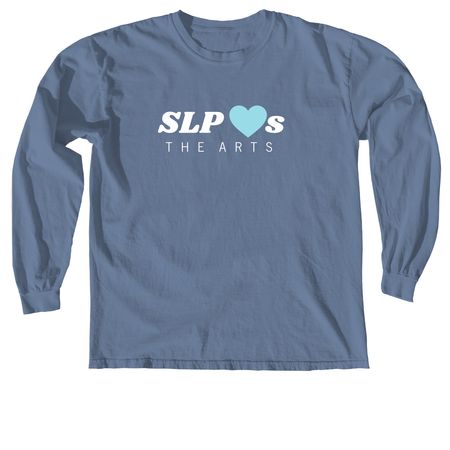 SLP <3s the Arts, a Blue Jean Comfort Colors Long Sleeve Tee