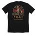 Goldie The Fire Goat, a Solid Black Blend Premium Unisex Tee (back-view)