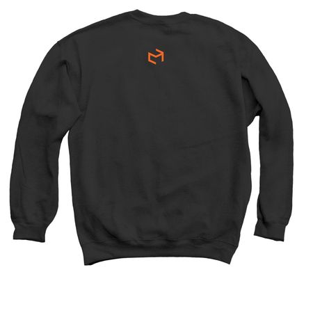 you matter sweatshirt, a Black Crewneck Sweatshirt (back-view)