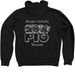 Alaska Potbelly Pig Rescue Zip-Up Hoodies, a Black Zip Up Hoodie (back-view)