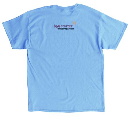 Don't Ghost Your Feelings, a Carolina Blue Classic Unisex Tee (back-view)