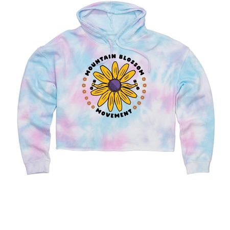 Mountain Blossom Tops&nbsp;?, a Cotton Candy Women?s Tie Dye Cropped Hoodie