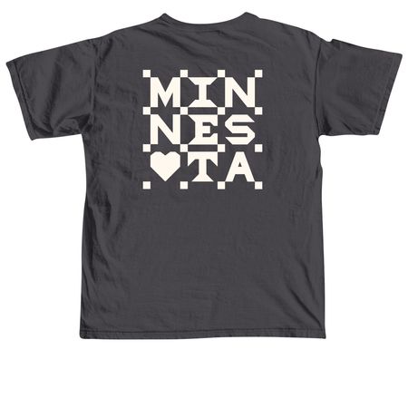 MN Quilt Front & Back Tee, a Graphite Comfort Colors Unisex Tee (back-view)