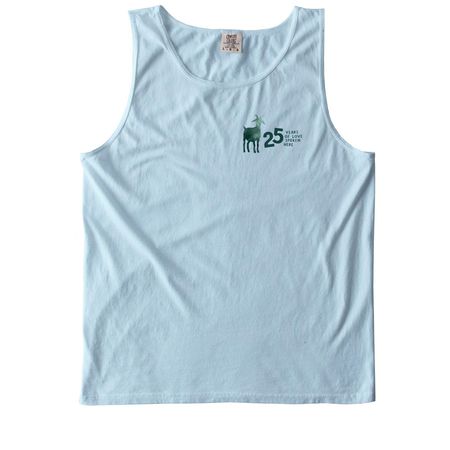 25 Years of Love Spoken Here, a Chambray Comfort Colors Tank Top