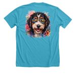 Ocoee River Doodles, Summer Vibes, a Heather Aqua Premium Unisex Tee (back-view)