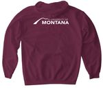NEW! Official UMZM Apparel, a Maroon Gildan Softstyle Pullover Hoodie (back-view)