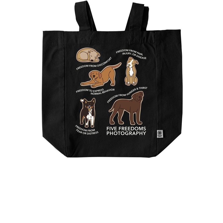 Five Freedoms X Meredith Canty Tote Bag, a Black Recycled Cotton Tote Bag