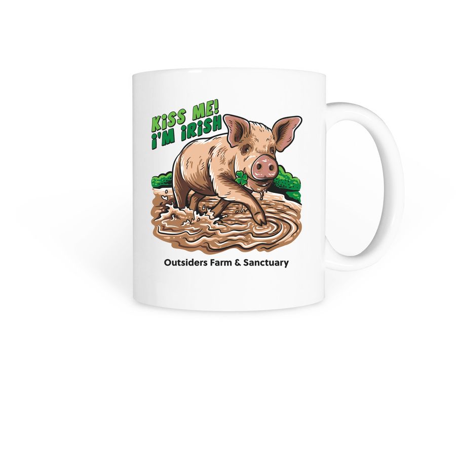 Kiss me! I'm Irish (mugs), a White Coffee Mug