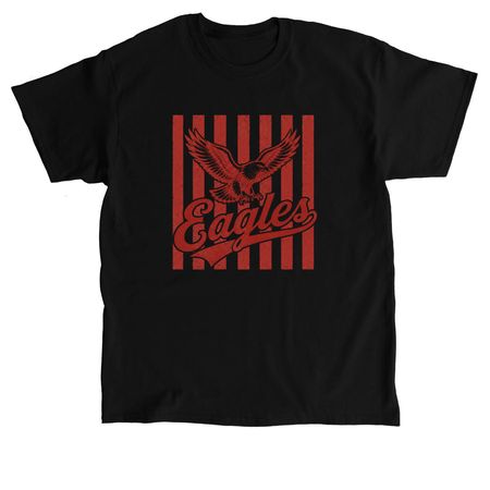 Vintage Eagle Stripes, a Black Classic Unisex Tee