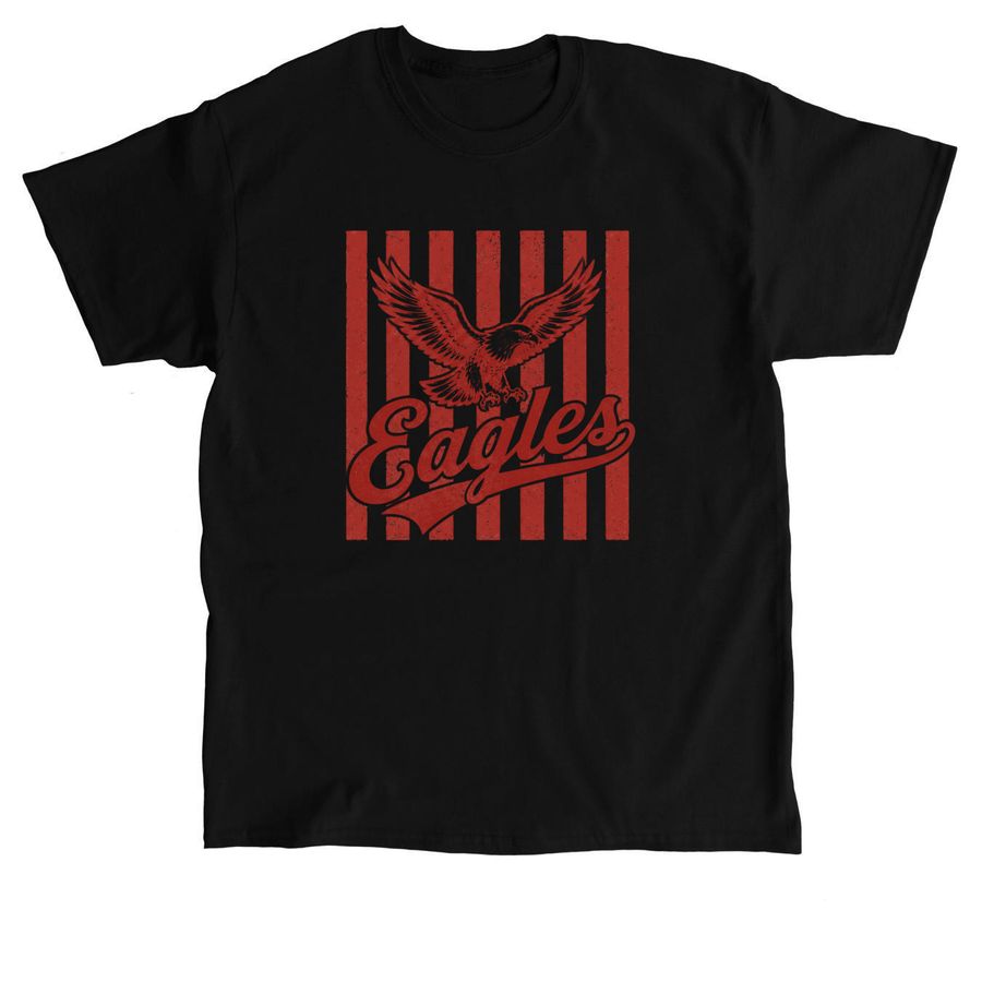 Vintage Eagle Stripes, a Black Classic Unisex Tee