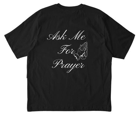 Pray.Lift.Repeat, a Black Stanley/Stella Unisex Freestyler Heavyweight Tee (back-view)