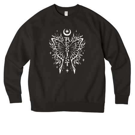 Resist, a Deep Black Allmade Organic CVC Crewneck Sweatshirt