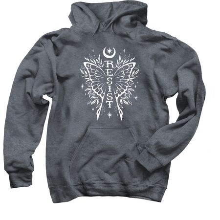 Resist, a Dark Heather Pullover Hoodie