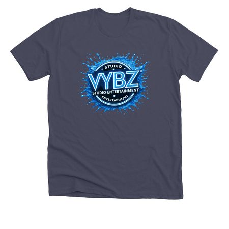 VYBZ STUDIO, a Heather Midnight Navy Premium Unisex Tee