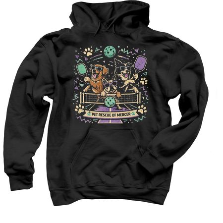Pickleball Pack - Purple Reign, a Black Pullover Hoodie