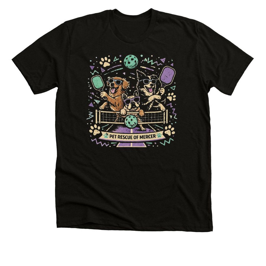 Pickleball Pack - Purple Reign, a Solid Black Blend Premium Unisex Tee