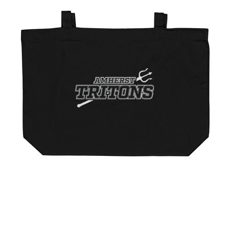 Team Tote, a Black Large Organic Cotton Tote Bag